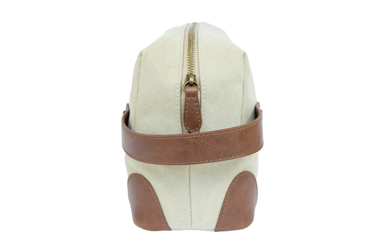 Beige Marco Canvas Toiletry Bag - Vetelli